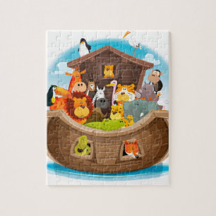 Noah's Ark With Jungle Animals Jigsaw Puzzle