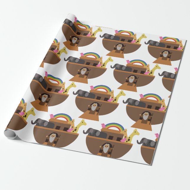 Noah's Ark Wrapping Paper (Unrolled)