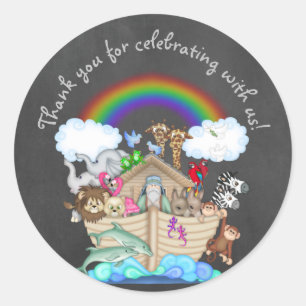 NOAHS ARK ZOO ANIMAL CHILDRENS STICKER CHALKBOARD