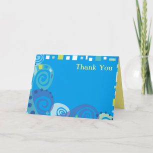 NOAH'S WAVES Bar Bat Mitzvah Thank You Card