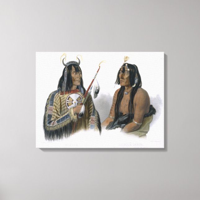 Noapeh, an Assiniboin Indian and Psihdja-Sahpa, a Canvas Print (Front)