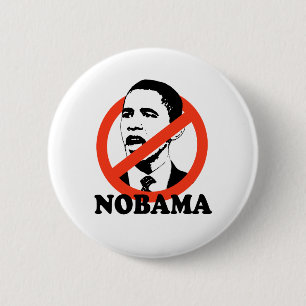 NOBAMA 6 CM ROUND BADGE