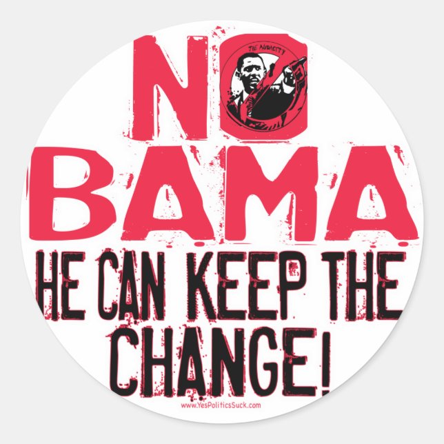 Nobama Keep the Change Classic Round Sticker (Front)