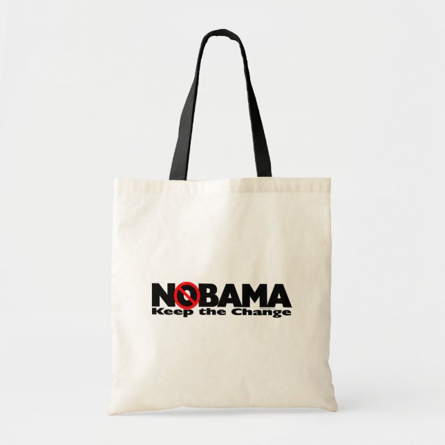 NoBama: Keep the change. Tote Bag (Front)