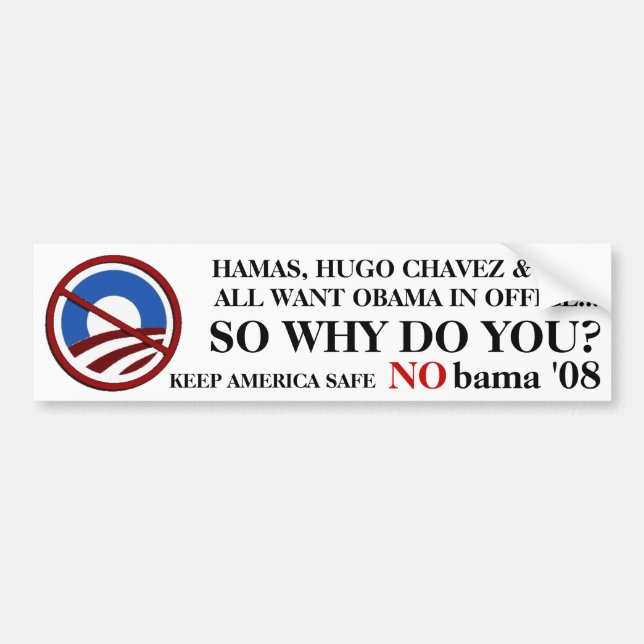 NObama Terrorists Bumper Sticker (Front)