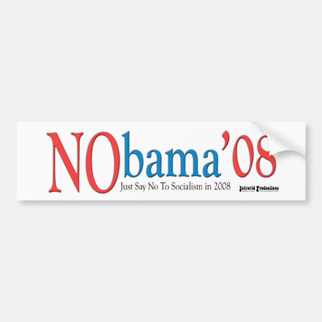 NObama White Background Bumper Sticker (Front)