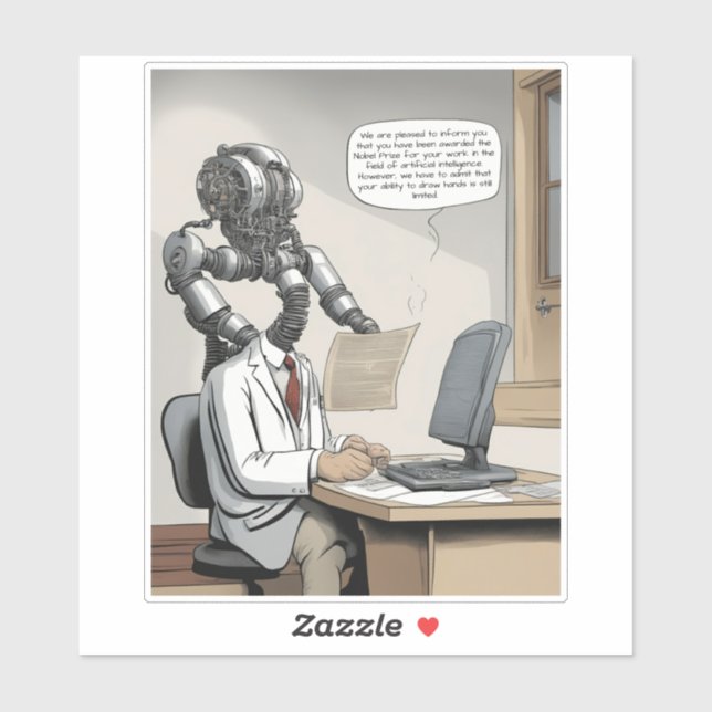 Nobel prize artificial intelligence ai cartoon (Sheet)