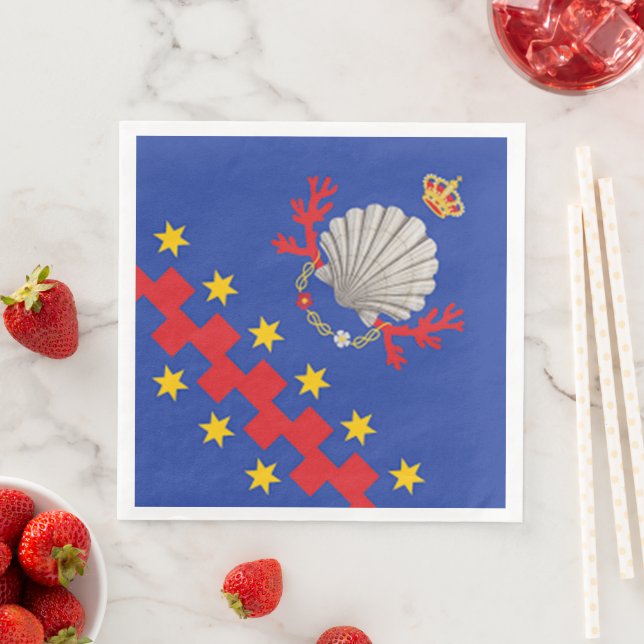 Nobile Contrada del Nicchio (Seashell) Napkin (Insitu)