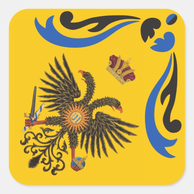 Nobile Contrada dell'Aquila Palio di Siena (Eagle) Square Sticker (Front)