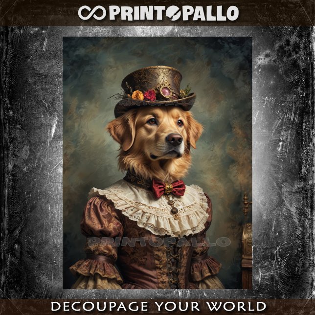 Noble and elegant dressed Golden Retriever dog  Tissue Paper (Creator Uploaded)