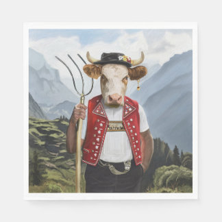 Noble Beasts - Dandy Cow Napkin