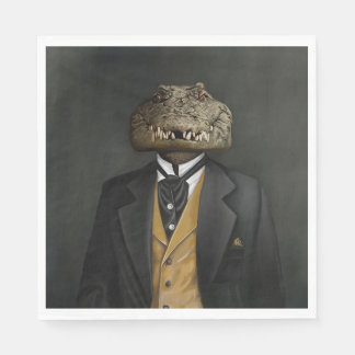 Noble Beasts - Dandy Crocodile  Napkin