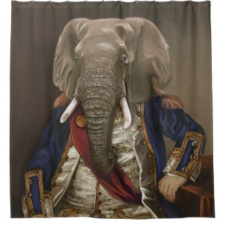 Noble Beasts - Dandy Elephant  Shower Curtain