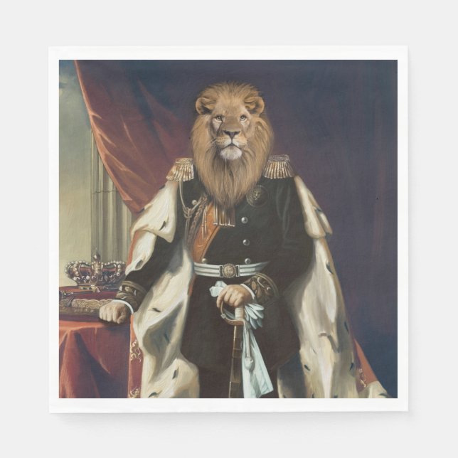 Noble Beasts - Dandy Lion Napkin (Front)
