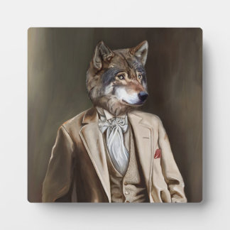 Noble Beasts - Dandy Wolf Plaque