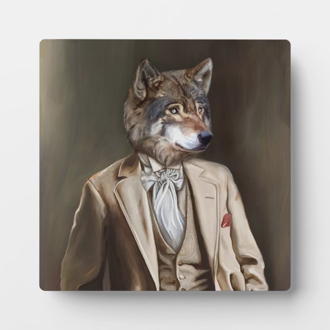 Noble Beasts - Dandy Wolf Plaque (Front)