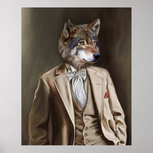 Noble Beasts - Dandy Wolf Poster