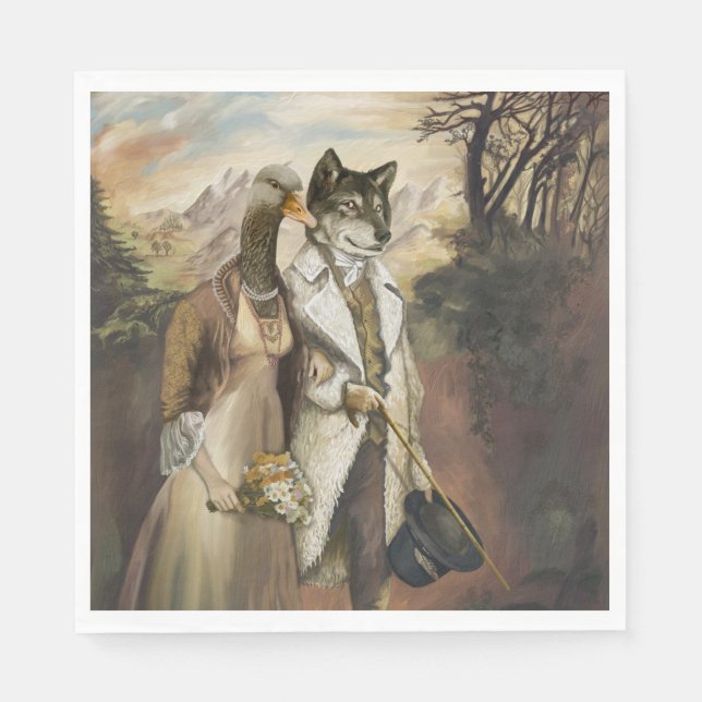 Noble Beasts - Wolf in Sheep's Clothing  Napkin (Front)