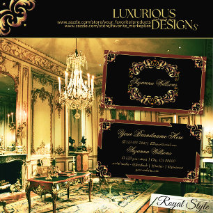 Noble Black Brown Gold Impressive and Luxurious Business Card