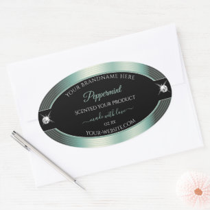 Noble Black Icy Teal Shiny Brilliant Product Label