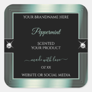 Noble Black Icy Teal Shiny Brilliant Product Label