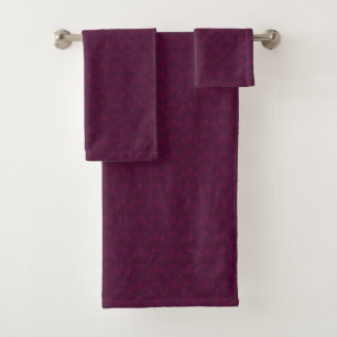 Noble burgundy in art deco style. bath towel set