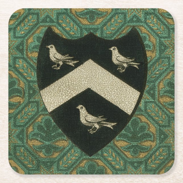 Noble Crest II Square Paper Coaster (Front)