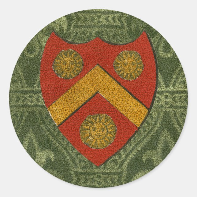 Noble Crest V Classic Round Sticker (Front)