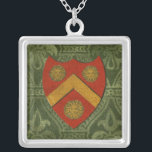 Noble Crest V Silver Plated Necklace<br><div class="desc">Heraldry</div>
