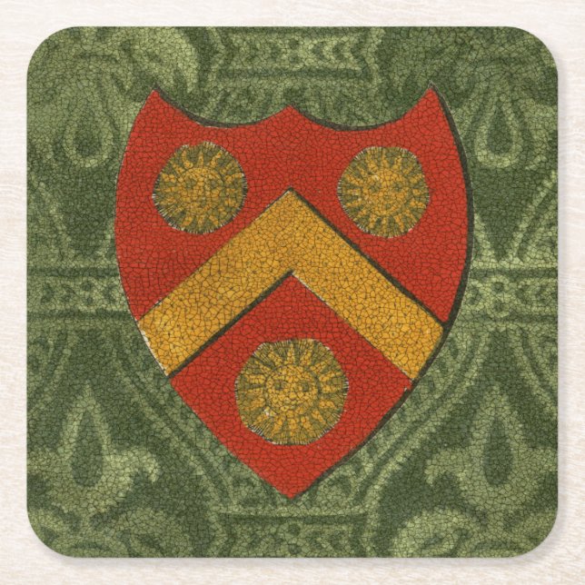 Noble Crest V Square Paper Coaster (Front)