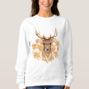 Noble deer. Autumn Sweatshirt