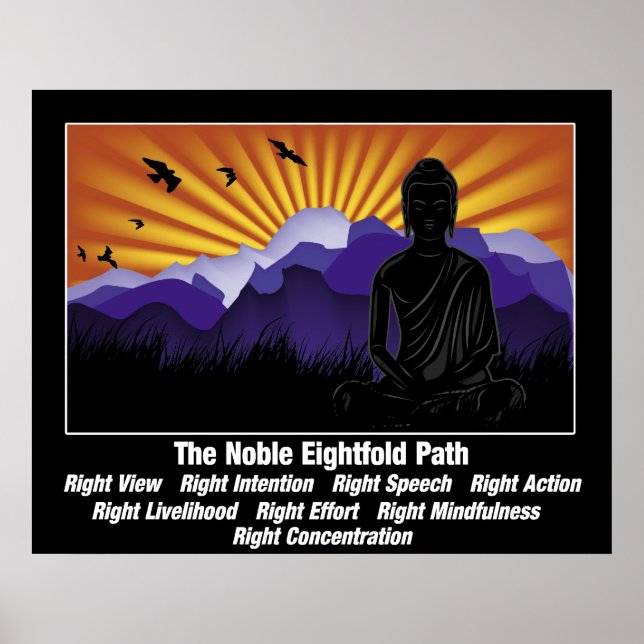 Noble Eightfold Path Buddha Poster (Front)