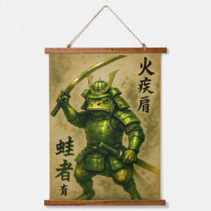 Noble Frog Samurai Hanging Tapestry