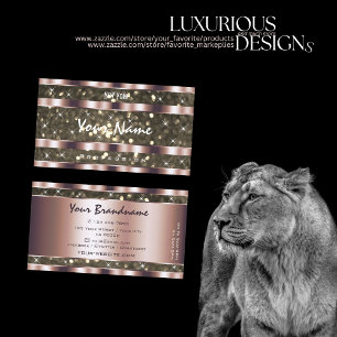  Noble Gold Glitter Sparkle Stars Rose Golden Business Card