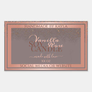 Noble Grey Product Packaging Labels Rose Gold