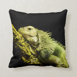 Noble Iguana Throw Pillow