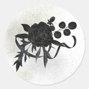 Noble Mourning Seal Sticker - Black Rose