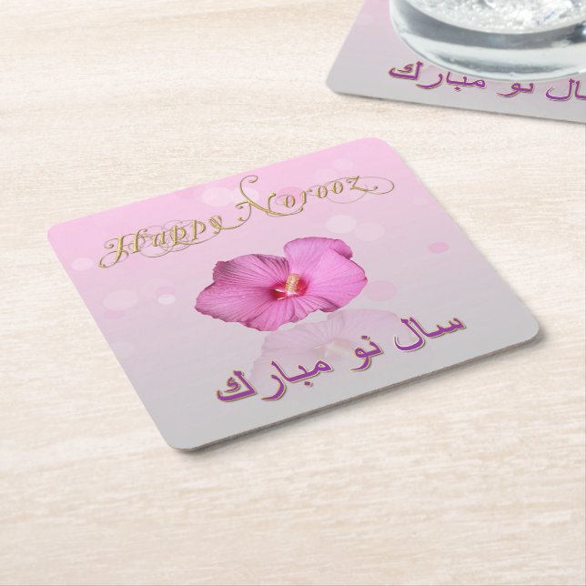 Noble Persian New Year Bloom - Paper Napkin Square Paper Coaster (Angled)