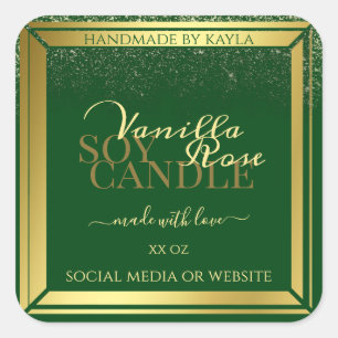 Noble Product Packaging Labels Dark Green and Gold