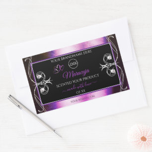Noble Purple Black Product Label Diamonds Add Logo
