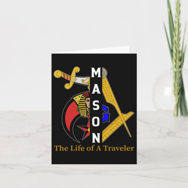Noble Shriner Mason The Life Of Traveller Freemaso Card (Front)
