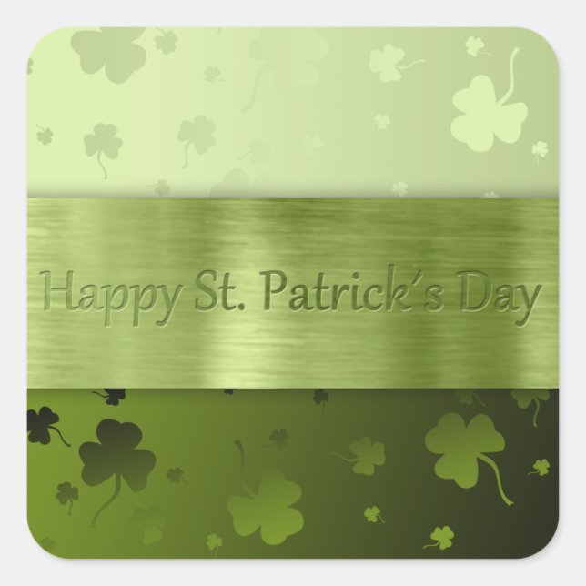 Noble St. Patrick's Day Shamrocks - Sticker (Front)