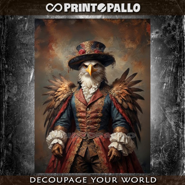 Noble Victorian dressed Eagle with top hat Tissue Paper (Creator Uploaded)