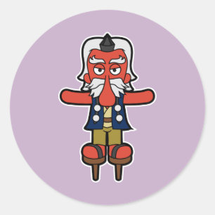 Noble Warrior Daitengu- Japanese Yokai Classic Round Sticker