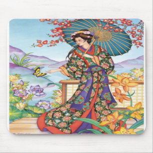 Noble Woman with Parasol Mousepad