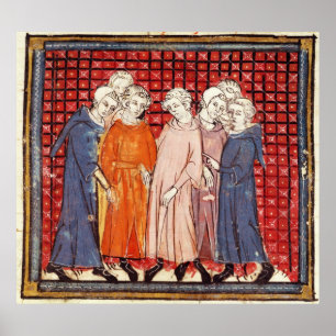 Noblemen conspiring against King Louis Poster