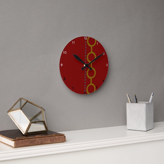 NobleWine GoldGlow Acrylic Wall Clock (Office)