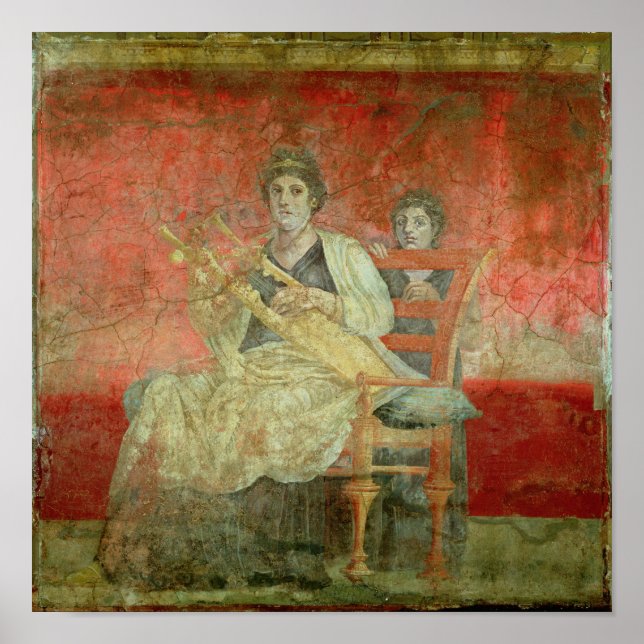 Noblewoman playing a Cithera Poster (Front)