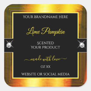Nobly Black Golden Orange Brilliants Product Label