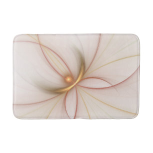 Nobly Copper And Gold Abstract Modern Fractal Art Bath Mat